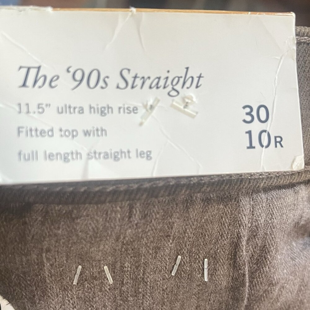 Abercrombie & Fitch The 90s Straight Ultra High Rise Jeans Brown Sz 30 NWT - Picture 5 of 6